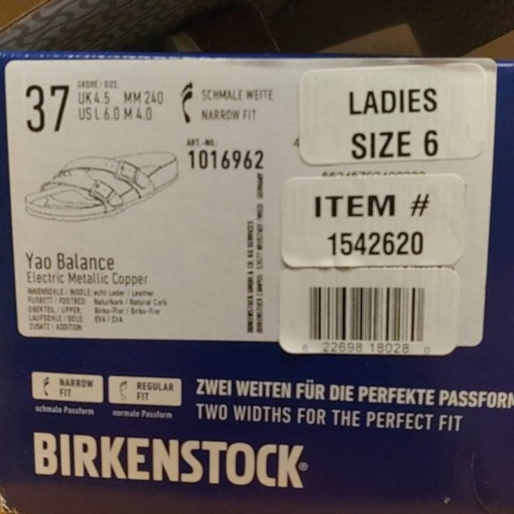 BIRKENSTOK Women Yao Balance Leather Sandals--Metallic Copper - Picture 8 of 9